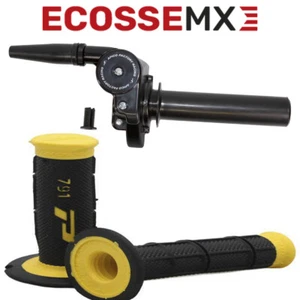 Suzuki RM125 1995-2008 Apico Gruppo Acceleratore Pro Grip PG791 Nero/Giallo Grip - Foto 1 di 8