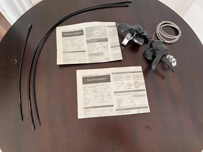 Shimano SI-R520A, SI-F520A 7-Spd Bicycle Rapidfire Trigger Shifter Full Set NOS - Image 1 of 4