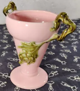 Hull Pottery Tokay USA Vase Berry/Grape Cluster Pink Green - Picture 1 of 10