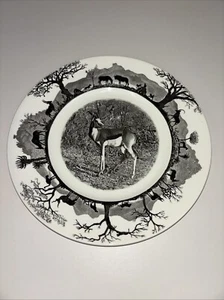 Kruger National Park Springbok 10.5" Plate Wedgwood Etruria Barlaston Excellent - Picture 1 of 4