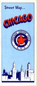 Hoja de ruta de Chicago 1959 AAA: mapa de calles de Chicago nuevo de lote antiguo - Imagen 1 de 1