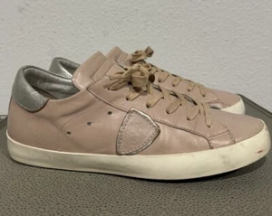 Philippe Model Paris Pink Leather Sneakers Women's EU 40 US 9 - Picture 1 of 17