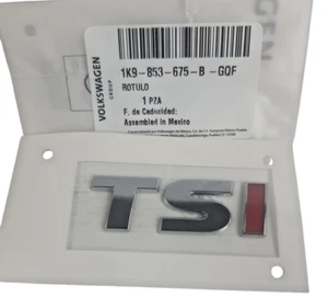 1K9853675B GQF BRAND NEW GENUINE VW "TSI" REAR HATCH EMBLEM JETTA 2015-2021 - Picture 1 of 2
