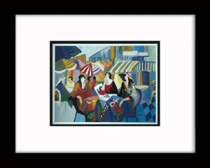 PATRICIA GOVEZENSKY • 'II Patio' • Custom Framed Plate Signed Art Print - Picture 1 of 1