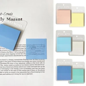 50 Sheets Transparent Sticky Note Pads Notepads Journal School O Promotion D9V8 - Picture 1 of 14