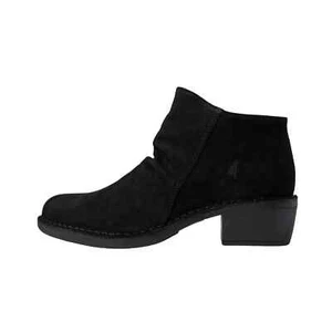 Botín FLY LONDON MERK 005 para mujer con cremallera interior, gamuza al óleo negro, talla EU 40 - Imagen 1 de 5