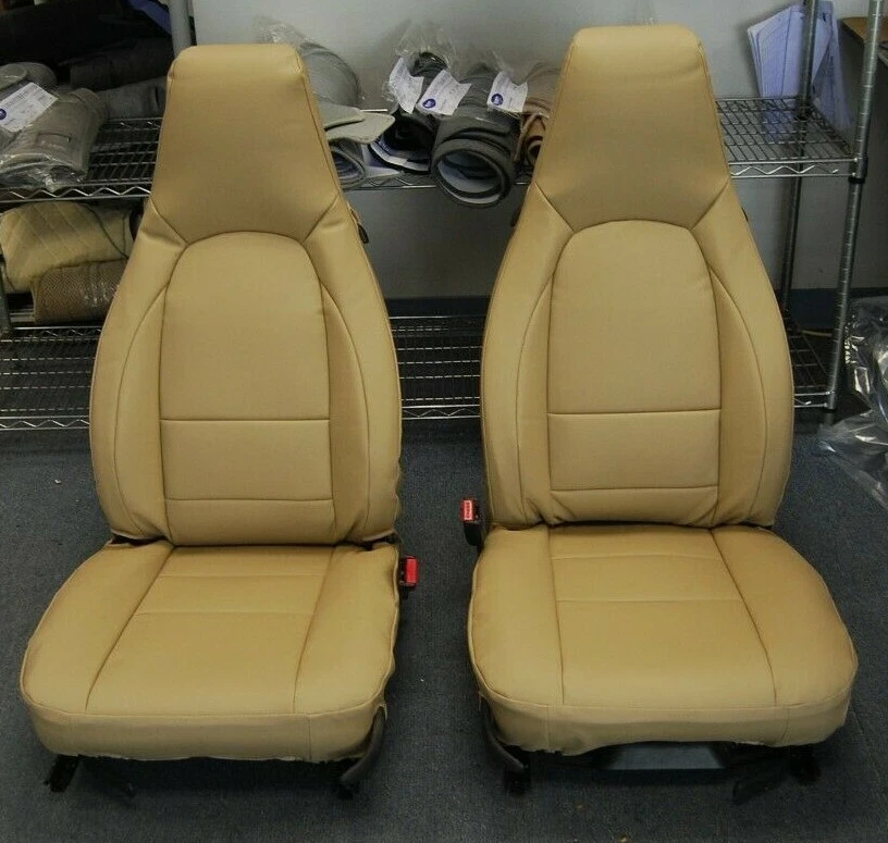 FOR PORSCHE 911 912 914 924 S.LEATHER CUSTOM FRONT SEAT COVERS 13 COLORS (Pair) - Image 1 of 4