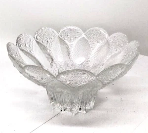 Vintage Lausitzer Schale Glas Bleikristall Medea Tautropfen Blatt Germany 6,5" - Bild 1 von 16