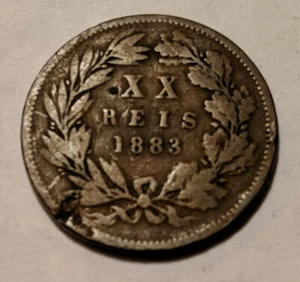 1883 Portugal Portugese 20 Reis King Louis I KM 527 25.1 - Picture 1 of 2
