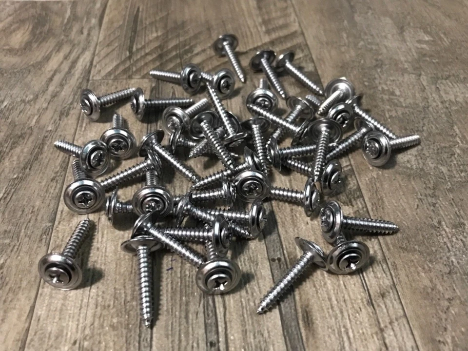 45 piezas para Ford Mercury Edsel Willys panel de patada puerta moldura tornillos #8 x 1" Foto 1 de 1