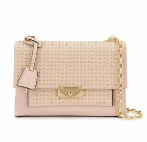 Borsa a tracolla Michael Kors Cece media in pelle con borchie e catena convertibile nuova con etichette $458 - Foto 1 di 12
