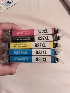 Ersatz 822XL Tintenpatronen 5er Pack für Epson WF-3820, WF-4820, WF-4830 - Bild 1 von 4