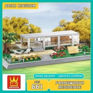 661pcs World Famous Great Architecture U.S.Farnsworth House Building Blocks Toy - Picture 1 of 22