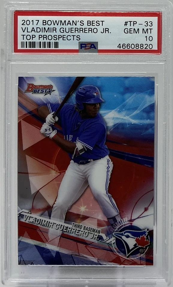 Vladimir Guerrero Jr Rookie PSA 10 -2017 Bowman's Best Top Prospects -Blue Jays Foto 1 de 4