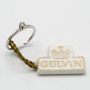 Anello G U L V I N in oro bianco 18 kt a solitario con diamante E.341 - Imagen 1 de 10