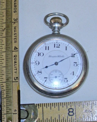 HAMPDEN WATCH CO. SILVER POCKET WATCH 1800s - Image 1 of 4