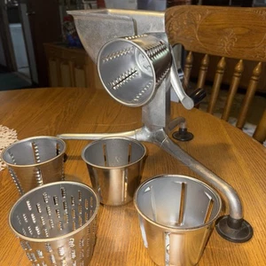 Saladmaster Machine Food Processor Salad Cutter Shooter Slicer Shredder 5 Cones - Picture 1 of 11