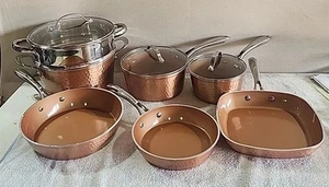 Gotham Steel Hammered Copper 10-piece Cookware Set - Picture 1 of 5