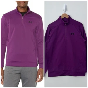 NWT Under Armour Fleece 1/4 Zip Pullover Men’s Size M Maroon - Picture 1 of 12