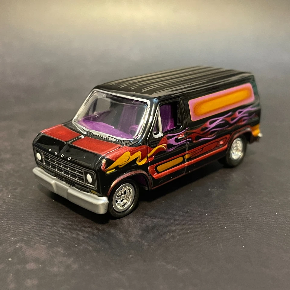 1977 Ford Econoline 150 BOOGIE VAN *Raven Black* 1/64 Premium Diecast Model - Image 1 of 4