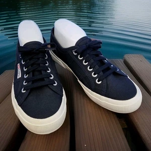 Superga Classic Canvas Sneakers Black Women’s US 8.0 - Picture 1 of 11