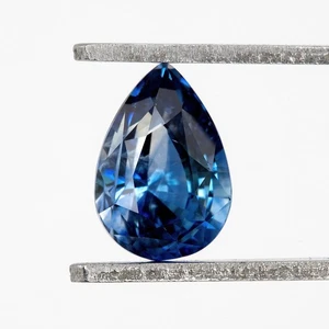 Natural Parti Sapphire 1.31ct Pear 7.3x5.1mm Blue Green Sri Lanka Eye Clean - Picture 1 of 5