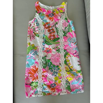 Lilly Pulitzer Girls Dress Size 10/12 20th Anniversary Floral Sleeveless Party - Image 1 of 4