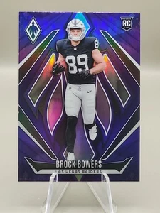 💥2024 Panini Phoenix Brock Bowers RC Rookie Purple Fade No.165 L.V. Raiders💥 - Picture 1 of 2