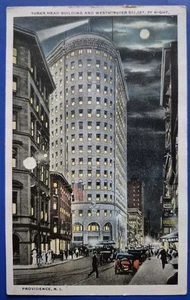 Providence, RI. Turk's Head Building and Westminster Street  - 1920s Postcard - Picture 1 of 2
