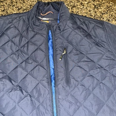 HAWKE & CO. Men's Diamond Quilted Jacket Coat Full Zip Front Wind/Water Resis - Image 1 of 4