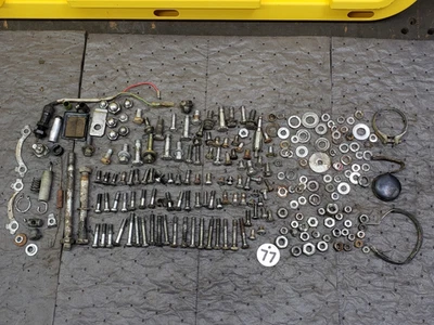 1970 HONDA CT90 BOLTS, NUTS & MISC HARDWARE FROM COMPLETE BIKE & ENGINE TEARDOWN - Image 1 of 4