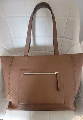 Bolso de Mano Grande ACCESORIZE Bolso de Mano Marrón Tostado Imitación Cuero Puntada Detalle Occidental  Foto 1 de 4