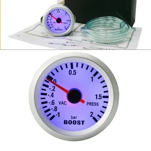 Car Turbo Gauge Vacuum Meter Blue Backlight Display Boost Pressure Gauge - Picture 1 of 9