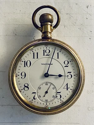1904 Waltham 845 21 Jewel 18s Pocket Watch Gold Filled Runs 1892 Railroad Grade - Image 1 of 4