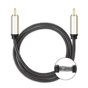 Digital Coaxial Cable Subwoofer Cable RCA to RCA Cable Dual Shielded Cable - Picture 1 of 12