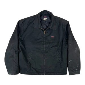 Vintage Y2K Dickies Black Eisenhower Jacket Work Boxy Fit Large Detroit Quilted - Bild 1 von 15