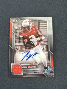 2025 Bowman Chrome U NYZIAH HUNTER 1st Bowman Auto #BCA-NH Nebraska - Bild 1 von 2