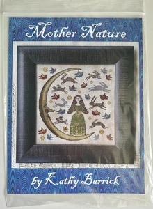 KATHY BARRICK Mutter Natur Himmlische Mondsichel gezähltes Kreuzstichmuster - Bild 1 von 1