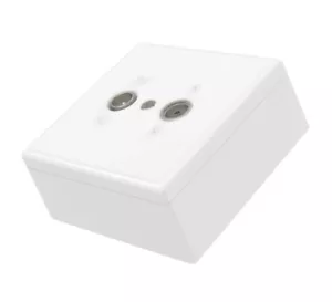 Hama Antennen-Endsteckdose 75 Ohm Aufputz Enddose mit und ohne Abdeckung verw. - Bild 1 von 3