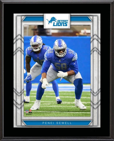 Penei Sewell Detroit Lions 10.5" X 13" Sublimated Player Plaque Cover