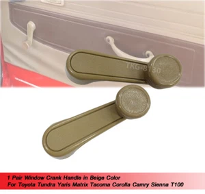 Window Crank Lever Handle Beige Fits Toyota Tundra Camry 4Runner Tercel Celica - Picture 1 of 8