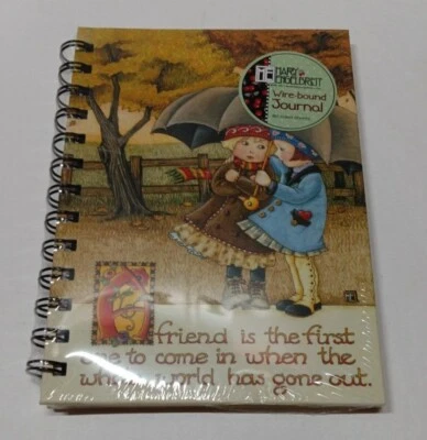 Mary Engelbreit wire-bound journal - "A friend is the first one to come in..." - Image 1 of 2