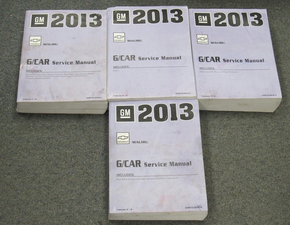 Chevrolet Malibu 2013 juego de manual de servicio Foto 1 de 1