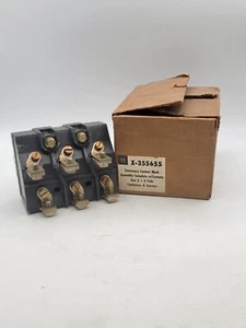Allen-Bradley X-355655 Stationary Contact Block Assembly Black 3 Pole Size 3 - Picture 1 of 12