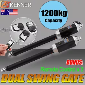 Double Actuator Automatic Motor Powered Remote Swing Gate Opener Operator 1200KG - Picture 1 of 5