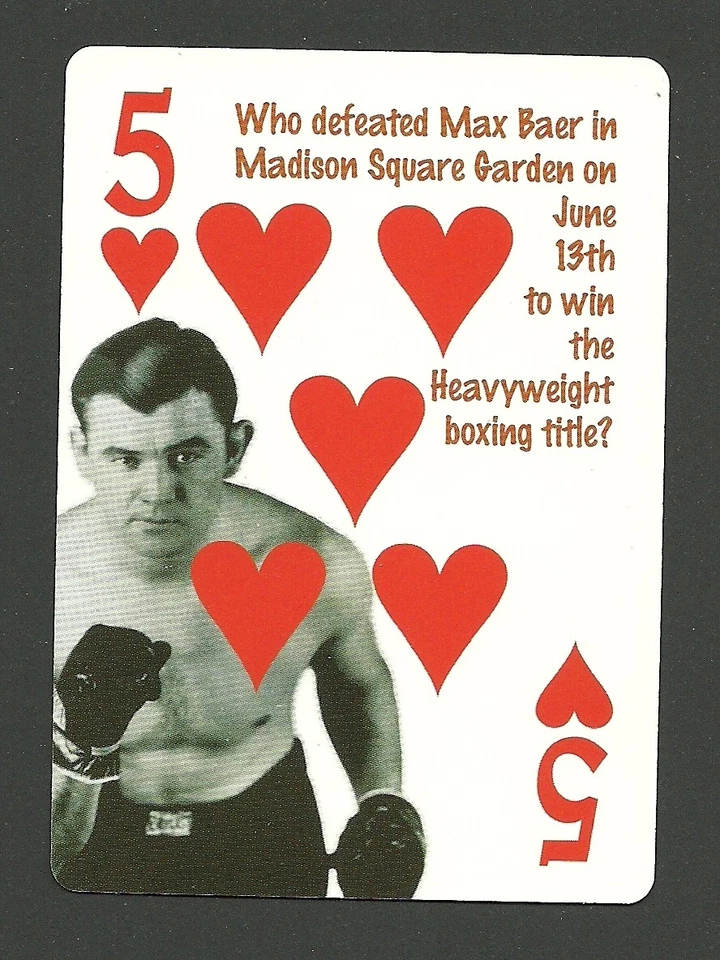 James J. Braddock Boxing Neat Playing Card #5Y3 - Image 1 of 1