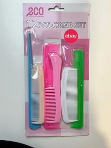 12 Pcs Assorted Comb Set Multicolour Hairdressing Salon Barbers Hair Styling - Picture 1 of 1