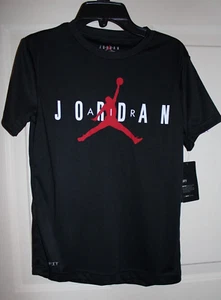 NWT Nike Air Jordan Dri-FIT Boy's Medium Large Black Short Sleeve T-shirt 95C290 - Picture 1 of 1