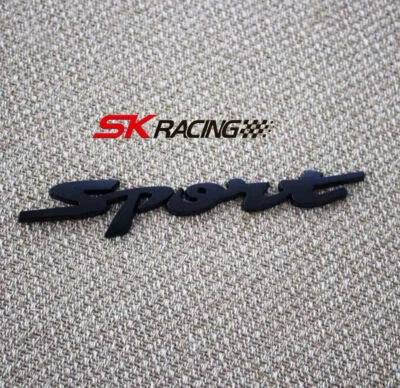 Black Car 3D Metal SPORT Logo Emblem Badge Sticker Trunk Fender Decal Accessory - Image 1 of 4