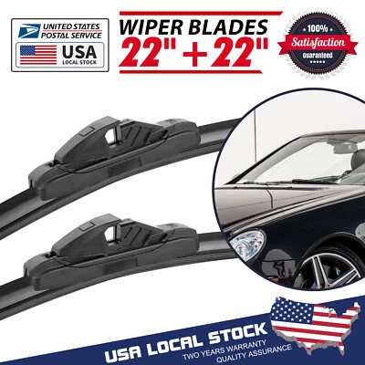 FOR Mercedes-Benz C230 2004-2007 Windshield Wiper Blade Pair Set of 2*22inch - Image 1 of 4